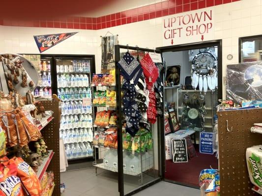 "Gift Shop" inside the beer fridge.