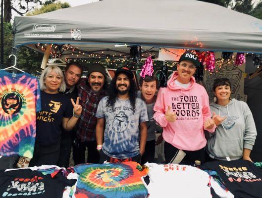 Live Screen Printing crew at Burger Boogaloo.  Oakland, CA June 2018