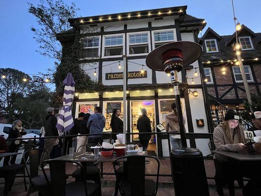 View of the restaurant from the table