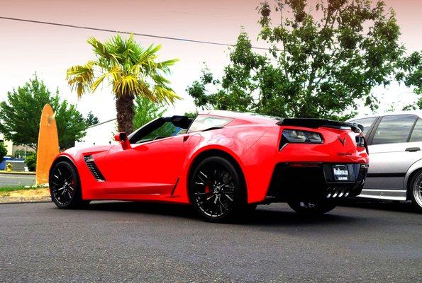 Exclusive Films Auto Spa corvette Z06 rear