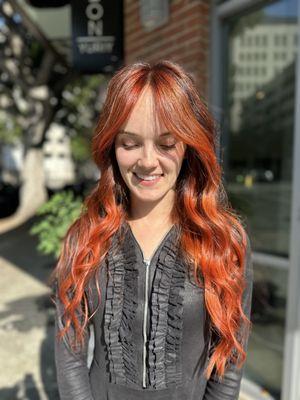 Copper balayage