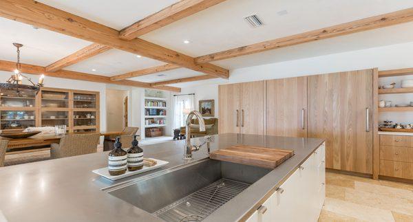 Stone kitchen island