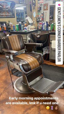 1963 Belmont barber chair in service