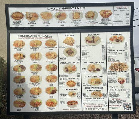 Drive-Thru Menu