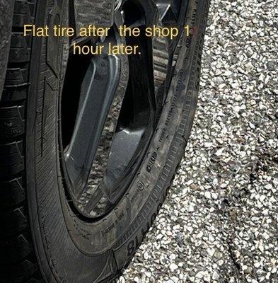 Hole in tire