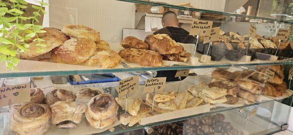 Burekas, almond croissant