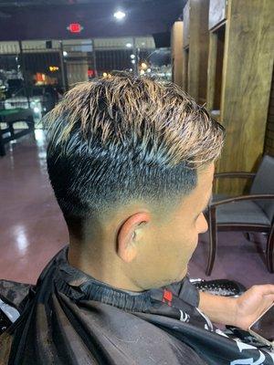 Fade with mushroom  top