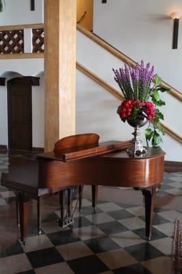 Grand piano in the lobby