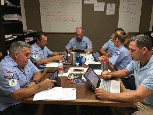 The Plumbing team getting ready for a busy day