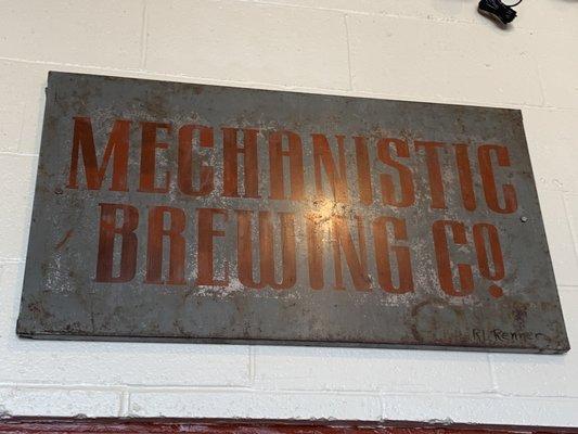 Mechanistic Brewing signage