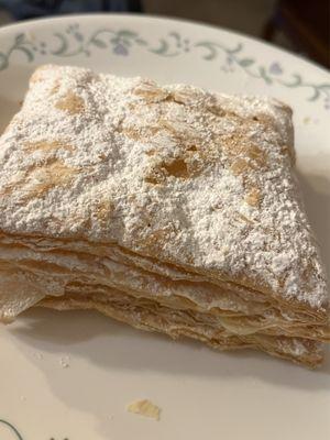 Custard filled puff pastry