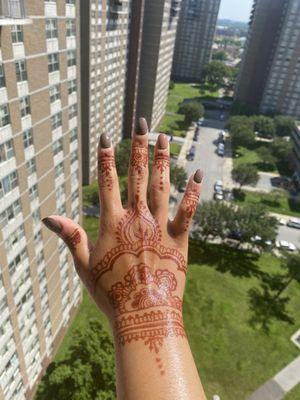 Finished Henna design