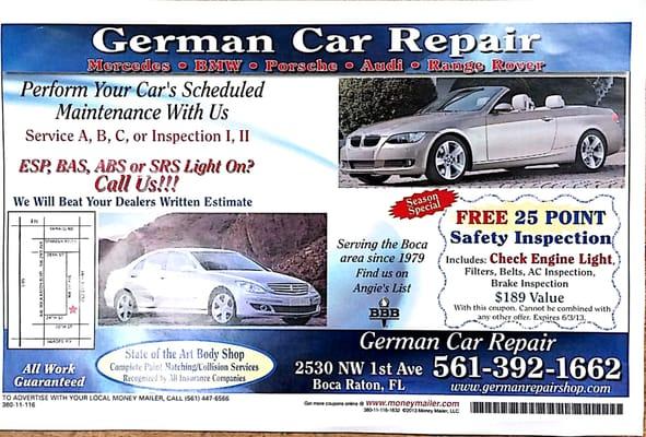 German Car Repair Boca Raton,Fl
 MERCEDES & BMW SERVICE (BOCA RATON,FL)