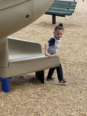 Wyatt on the slide