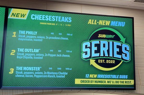 The Series Menu.