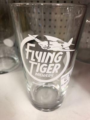 8/6/18. Monday morning. Sweeeet local Flying Tiger Brewery, out of Monroe, pint glass, only $1.99!!