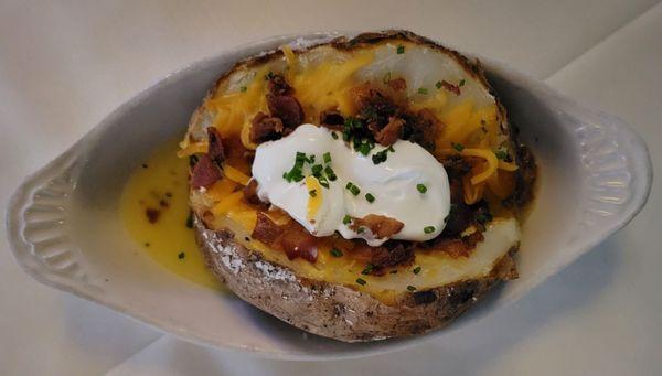 Baked potato fully loaded