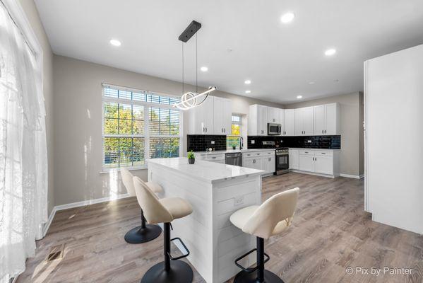 Kitchen Remodeling, Luxury Vinyl Floor Installation