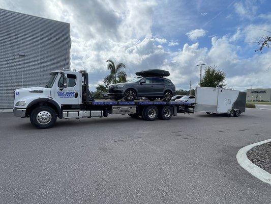 Flatbed towing