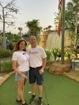 Fun at mini golf