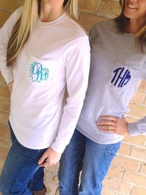 Monogrammed Pocket T Shirts