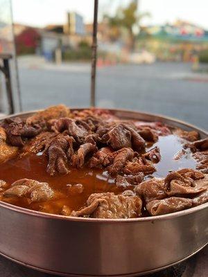 Tacos : suadero, asada,buche,tripa,pollo,chorizo,cabeza,lengua y pastor