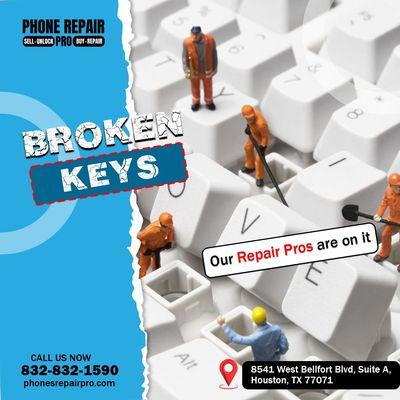 Broken Keys? Visit us today and let us handle the fixing!