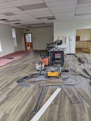 Local medical office floor replacement