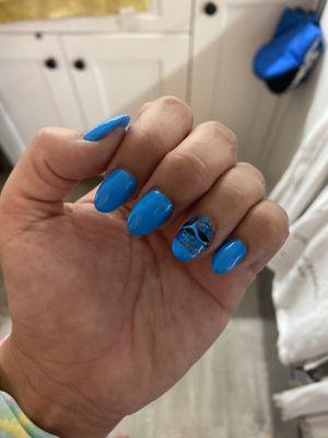 Acrylic nails with nail art