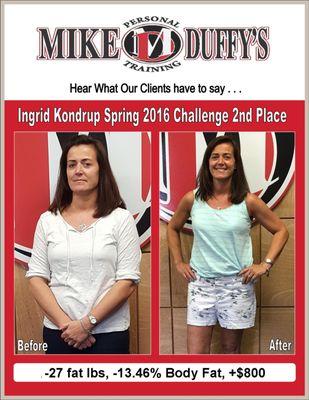 Ingrid lost 27 fat lbs in 6 weeks!