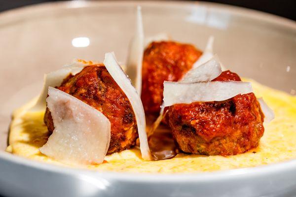 Meatballs and Polenta