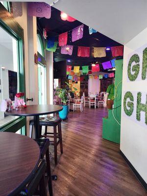 Inside of Green Ghost Tacos