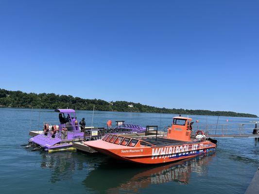 Two of the "open air / wet ride" jet boats. 1600 horsepower!