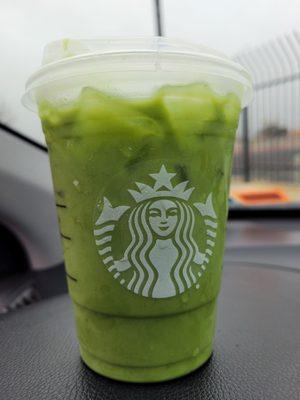 Matcha green tea latte iced