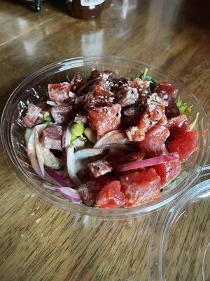 Double portions of marinated tuna