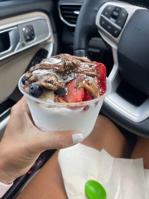 The downtown bowl with Nutella