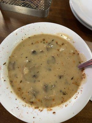 Mushroom and Brie soup