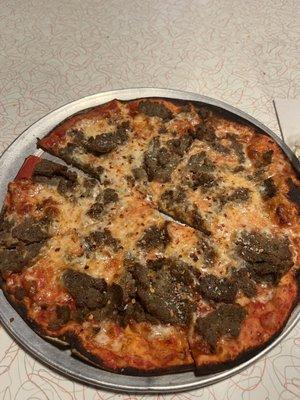 Meatball and extra cheese bar pie