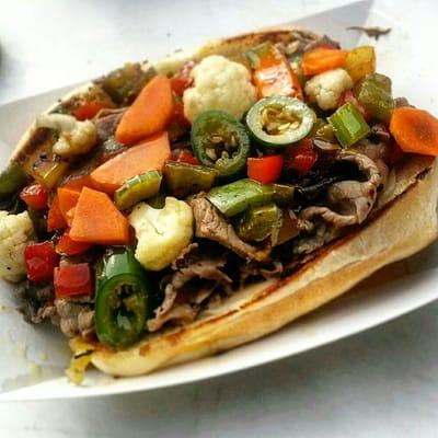 Chicago Style Italian Beef Sandwich