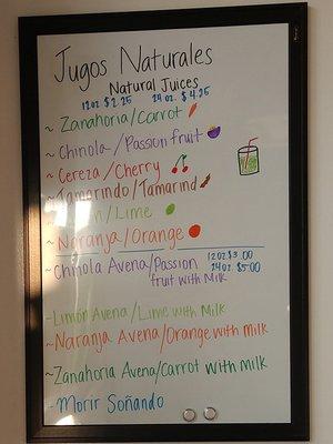 Juice Menu (06/2020)