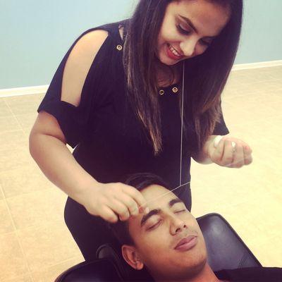 Eyebrows threading for Man too!