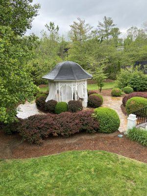 Gazebo in the garden of The Martha Washington Hotel.