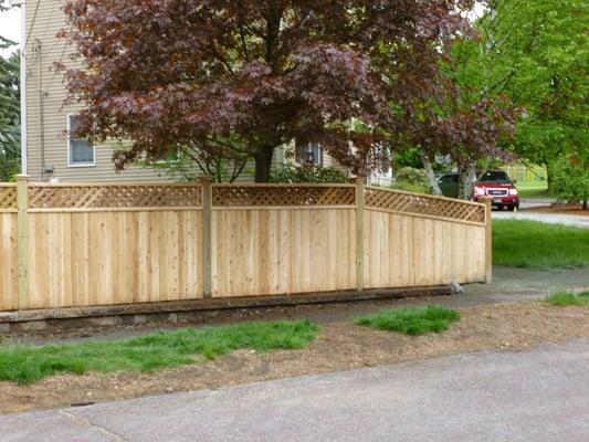 Custom Cedar Board with Lattice