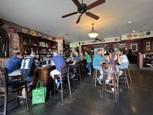 Inside bar seating