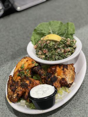 Half Grilled Chicken with tabolueh salad