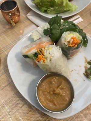 Fresh spring rolls were large