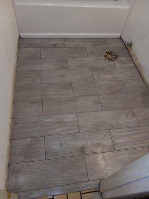 put in tile floor.