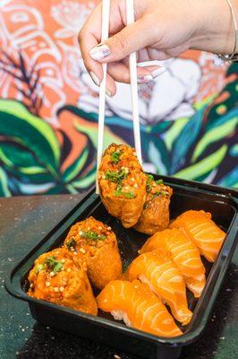 Salmon and Spicy Ahi Bombs