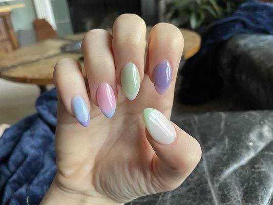 multi color french tip