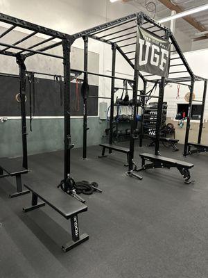 Squat and Bench Press rack with benches